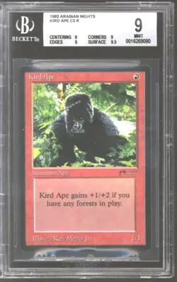 Magic MTG Arabian Nights Kird Ape BGS 9 (9, 9, 9, 9.5) NEAR MINT NM - Image 1