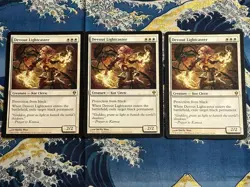 X3 MTG Magic the Gathering Rare Devout Lightcaster Zendikar NM - Image 1