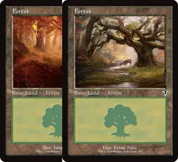 MTG Forest (Retro Frame) 296/297 (x10) Lands (Innistrad Remastered) NM/LP - Image 1