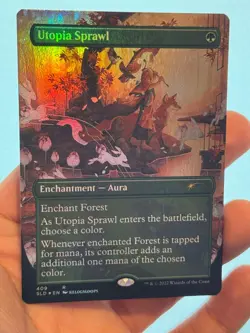 1X FOIL Utopia Sprawl BORDERLESS MINT MTG Magic Secret Lair Kelogsloops EDH - Image 1