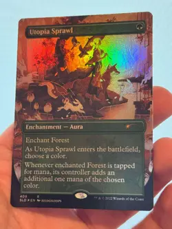 1X FOIL Utopia Sprawl BORDERLESS MINT MTG Magic Secret Lair Kelogsloops EDH - Image 2
