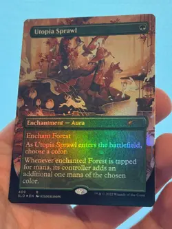 1X FOIL Utopia Sprawl BORDERLESS MINT MTG Magic Secret Lair Kelogsloops EDH - Image 3
