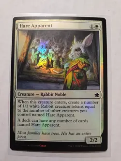 Hare Apparent (Foil) - Foundations - LP - Common - Creature - MTG Magic - Image 1
