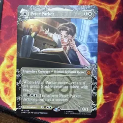 MTG Peter Parker (0208) (Borderless) (208) | NM | Spider-Man {SPM} - Image 1