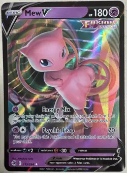 Mew V - Ultra Rare Holo - 2021 Pokemon FUSION STRIKE (SWSH08) 113/264 NM - Image 1