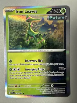 Pokemon TCG * SV Twilight Masquerade * 19/167 Iron Leaves Holo Rare * NM - Image 1
