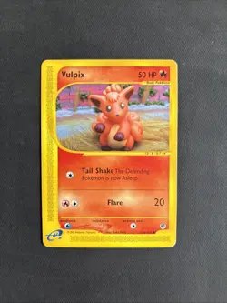Pokemon TCG Vulpix Expedition 136/165 Regular Common Non Holo - PLAYED - Image 1