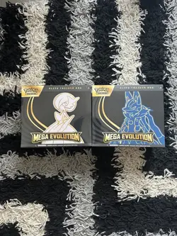 Pokemon TCG Mega Evolution ETB Elite Trainer Box Lucario & Gardevoir Pair Sealed - Image 1