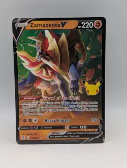 Zamazenta V 018/025 - Pokemon Celebrations - Lightly Played Holo Ultra Rare - Image 1