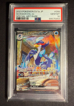 PSA 10 QUAQUAVAL EX 2023 POKEMON SCARLET & VIOLET SV1A JAPANESE 098/073 SAR - Image 1