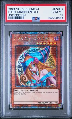 2024 YU-GI-OH! MP24-25TH ANV TIN: DUELING MIRRORS DARK MAGICIAN GIRL PSA 10 - Image 1
