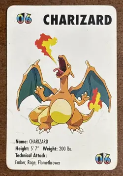 Charizard Pokemon Card #06 1998 Nintendo Applause Card - Image 1