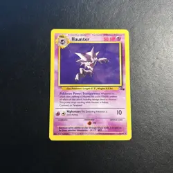 Haunter 21/62 Fossil Unlimited Pokemon Card Regular Rare Moderately Played MP + - Image 1