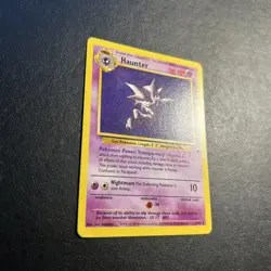 Haunter 21/62 Fossil Unlimited Pokemon Card Regular Rare Moderately Played MP + - Image 2