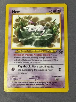 2002 Pokemon League Mew #47 Black Star Promo Card NM - Image 2