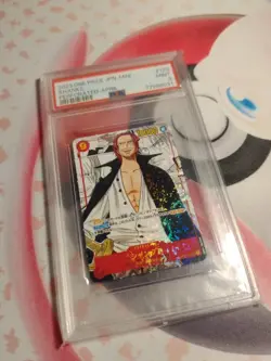 PSA 9 Manga Shanks OP-01 Japanese Mini One Piece TCG Card Perforated 2023 - Image 2