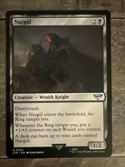 Nazgul 100 the Lord of the Rings Magic the Gathering Card - Image 1