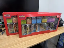 Pokemon TCG Prismatic Evolutions 8 Mini-Tins with Promo Cards, Costco - Image 1