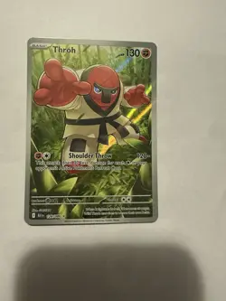 Pokemon Sawk Black Bolt/White Flare Illustration Rare Card 130/086 Throh 128/086 - Image 1