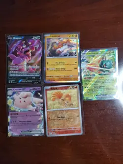 Pokemon 5 Card Lot Holos EX, V And Rare Cards , Great Value Set Building Lot8 - Image 1