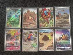 Pokemon Card Lot 8x Japanese AR Art Rare Cards - Image 1