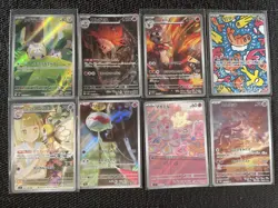 Pokemon Card Lot 8x Japanese AR Art Rare Cards - Image 1