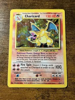 Pokemon Charizard 4/102 Base Set 1999 Holo Rare Card WOTC - Image 1