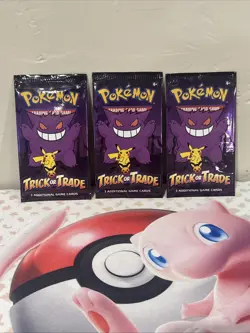 NEW-2022 Pokemon Trick or Trade 3 Card Mini Booster Lot-Factory Sealed-3 Packs - Image 1