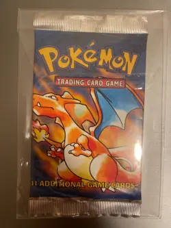 Pokemon Card Game Base Set Booster Pack - 4th print - 20.99g Charizard artwork - Image 1