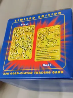23K Gold Plated CHARIZARD Trading Card 1999 Burger King Pokemon Ball NEW SEALED - Image 3