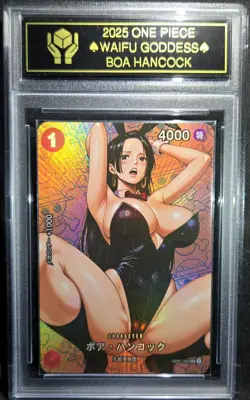 BOA HANCOCK One Piece Anime Waifu Goddess CUSTOM CARD Gold/Black label - Image 2