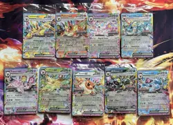Prismatic Evolutions Surprise Box Sealed Stamp Ex Promo Cards 9/9 Complete Set - Image 1