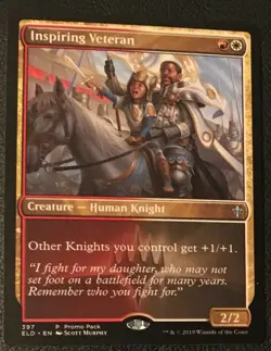 Inspiring Veteran Promo Pack: Throne of Eldraine Magic The Gathering Near Mint - Image 1