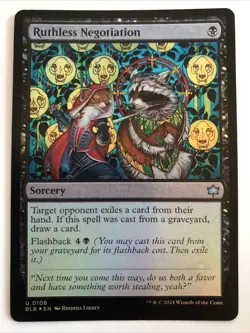 MTG Bloomburrow Ruthless Negotiation Foil 0108 NM - Image 1