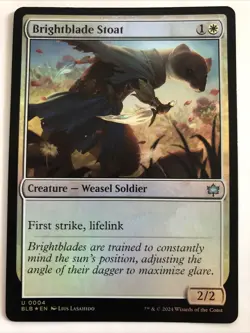 MTG Bloomburrow Brightblade Stoat Foil 0004 NM - Image 1