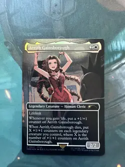 FOIL Aerith Gainsborough (Borderless) Final Fantasy MTG RC Promo - Image 1