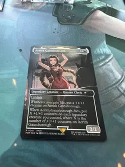 FOIL Aerith Gainsborough (Borderless) Final Fantasy MTG RC Promo - Image 2