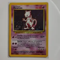 Mewtwo 10/102 Holo Rare Base Set (Shadowless) Pokemon Card - Image 1