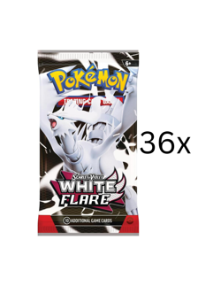 Lot Of 36 White Flare Booster Packs Factory Sealed Pokemon - Image 1
