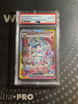 Pokemon Prismatic Evolutions Sylveon EX Sir 156/131 PSA 10 Gem Mint - Image 1