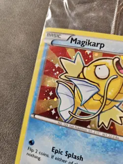 Pokemon TCG Magikarp 🌀SWIRL XY143 Target Black Star Promo Holo 2016 - SEALED - Image 3