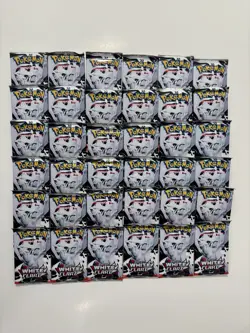 36x White Flare Factory Sealed Booster Pack Lot of 36 Pokemon TCG - Image 1
