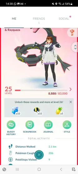 Pokemon Go (Stage 25) Shiny Legendary Rayquaza ( 2 Shinys ) ( Reduced) - Image 1