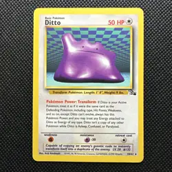 Pokemon TCG Ditto 18/62 Fossil Regular Rare Light Play Condition - Image 1