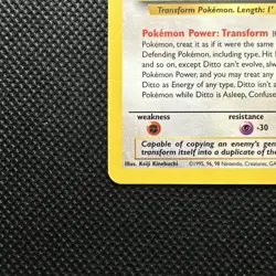 Pokemon TCG Ditto 18/62 Fossil Regular Rare Light Play Condition - Image 5