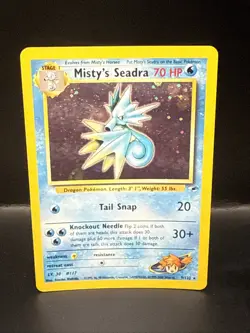 Pokemon TCG Misty’s Seadra 9/132 Holo Gym Heroes WOTC 2000 - Image 1