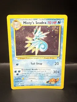Pokemon TCG Misty’s Seadra 9/132 Holo Gym Heroes WOTC 2000 - Image 4