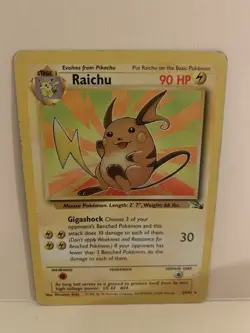 Raichu 29/62 non-holo rare. Pokemon TCG Fossil MP+/LP - Image 3