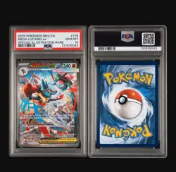2025 POKEMON MEGA EVOLUTION SPECIAL ILLUSTRATION RARE MEGA LUCARIO EX PSA 10 - Image 3