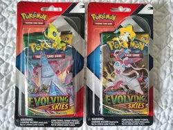 Pokemon Evolving Skies & Chilling Reign 2 Pack Blisters & Pins SEALED X2 - Image 1